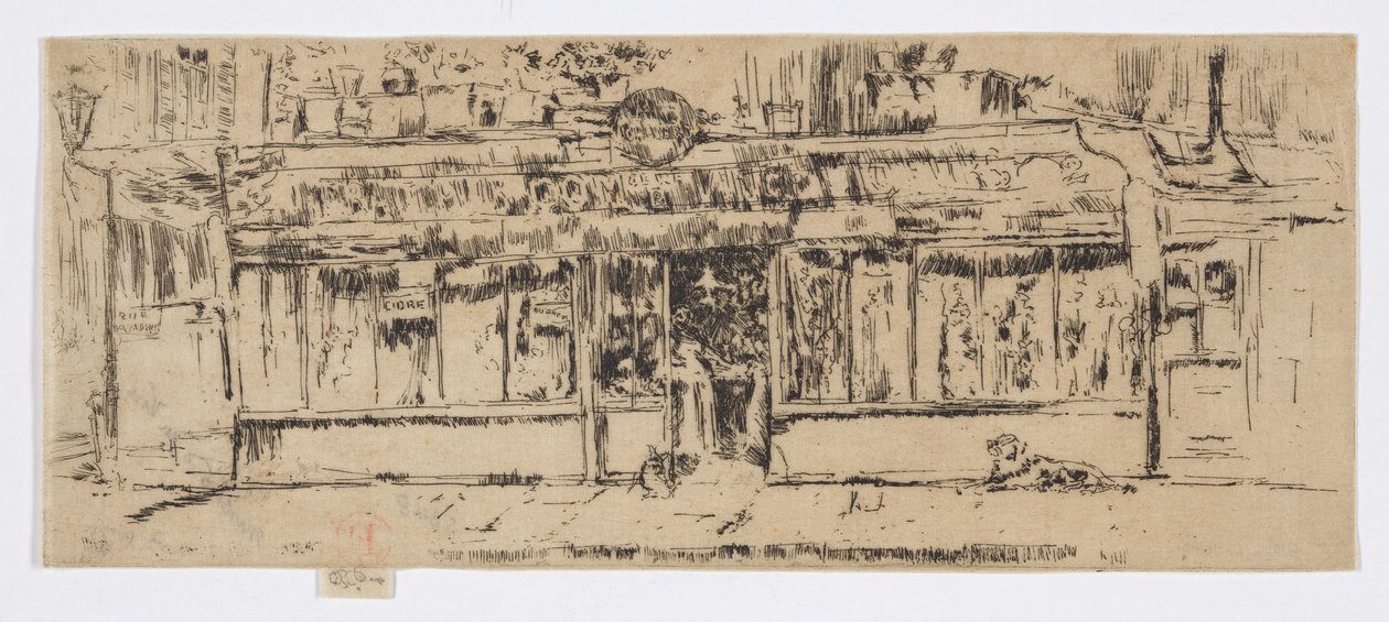 Marchand de Vin，巴黎，约 1892-93 年（蚀刻版画；纸上墨水） 作者 詹姆斯·阿博特·麦克尼尔·惠斯勒