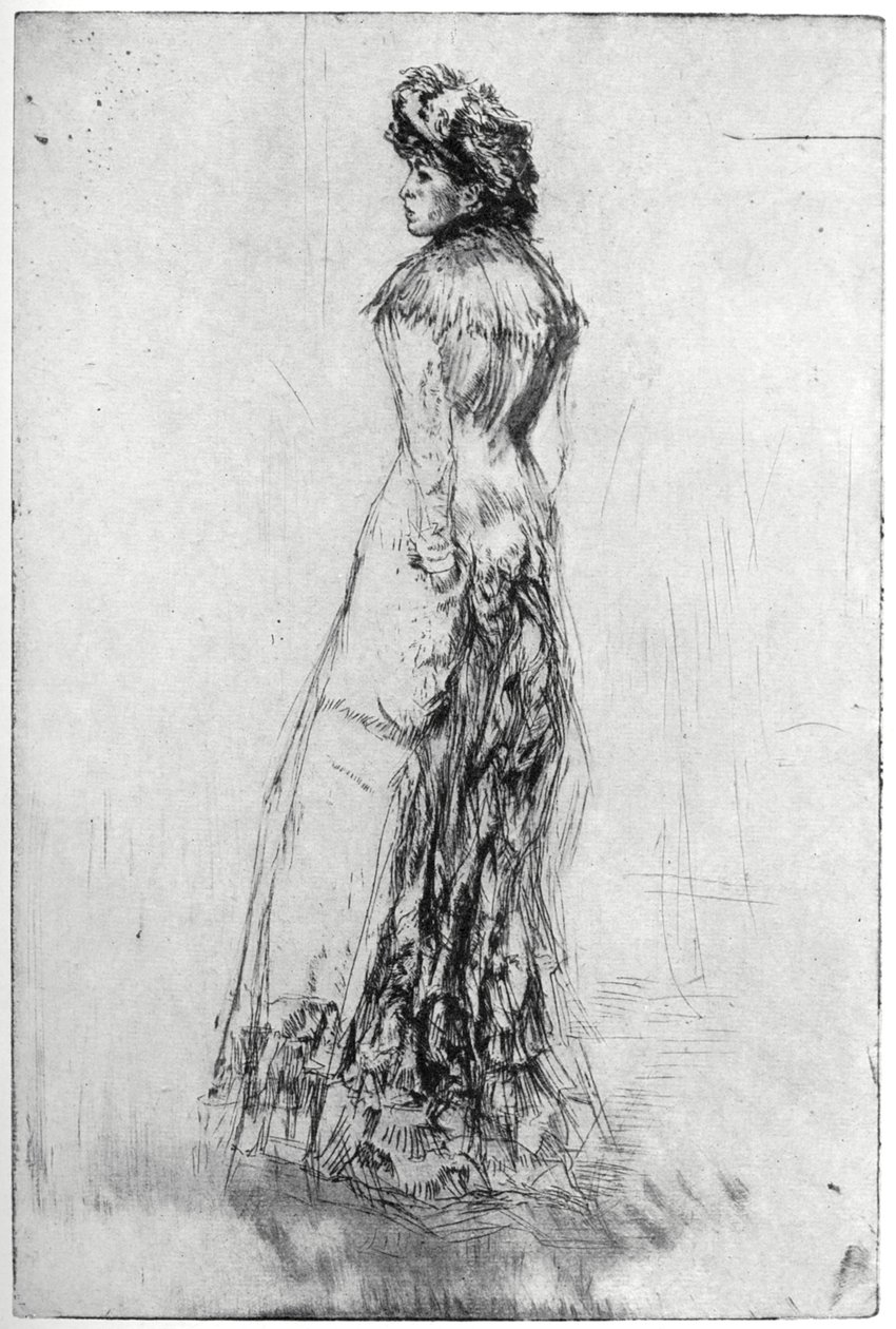 毛德（Maude），站立，1873年，1904年。 作者 詹姆斯·阿博特·麦克尼尔·惠斯勒
