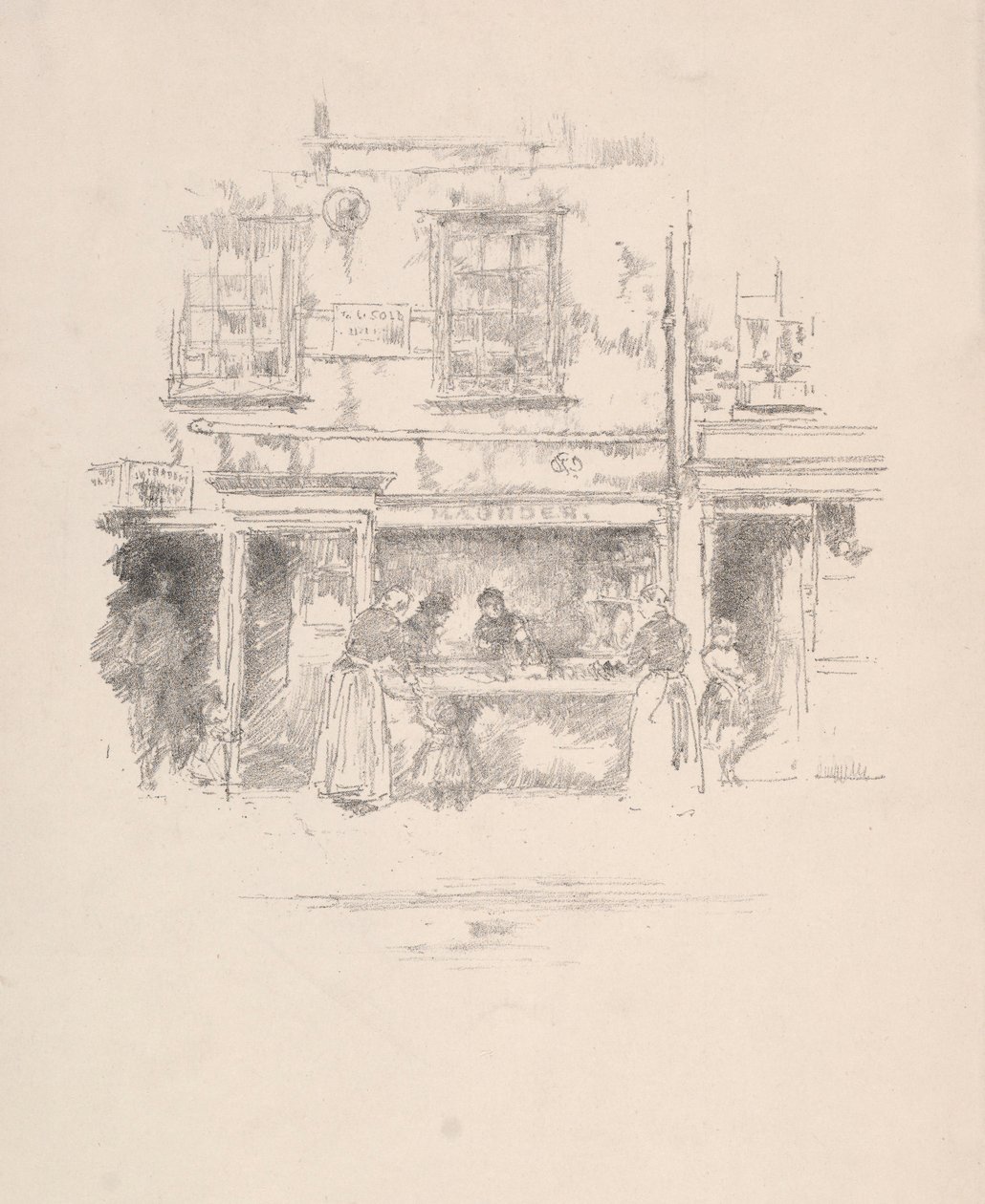 切尔西的Maunders鱼店，1890年。 作者 詹姆斯·阿博特·麦克尼尔·惠斯勒