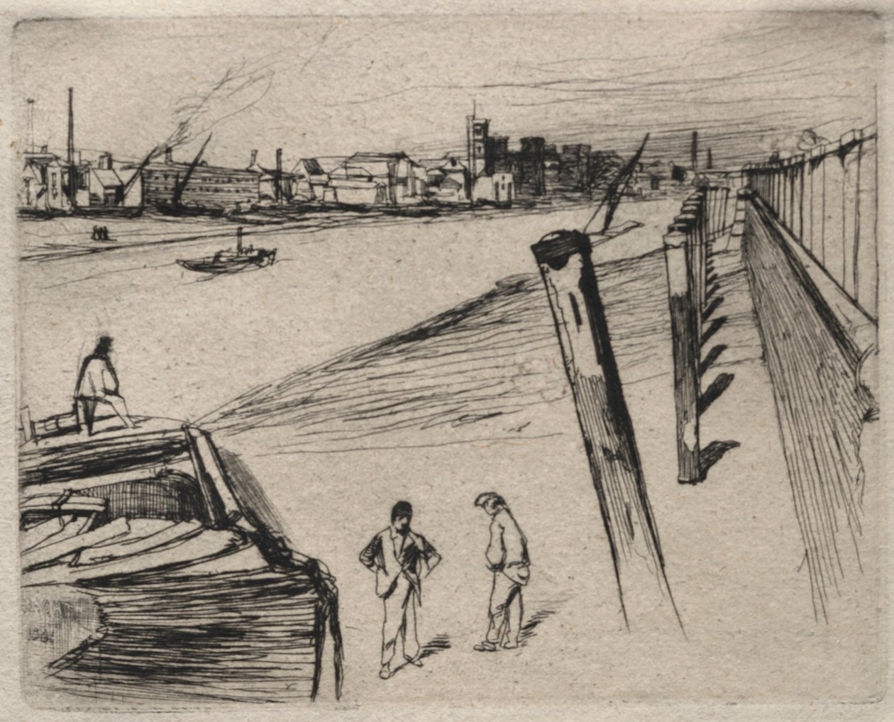 米尔班克（Millbank），1861年。 作者 詹姆斯·阿博特·麦克尼尔·惠斯勒