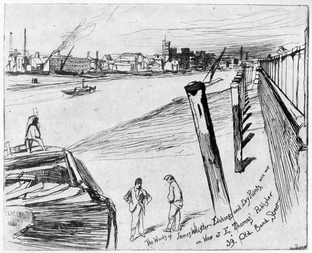 米尔班克（Millbank），c1860，1904年。 作者 詹姆斯·阿博特·麦克尼尔·惠斯勒