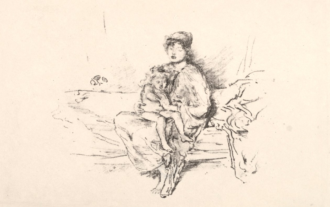 母与子》第2期，1890年。 作者 詹姆斯·阿博特·麦克尼尔·惠斯勒