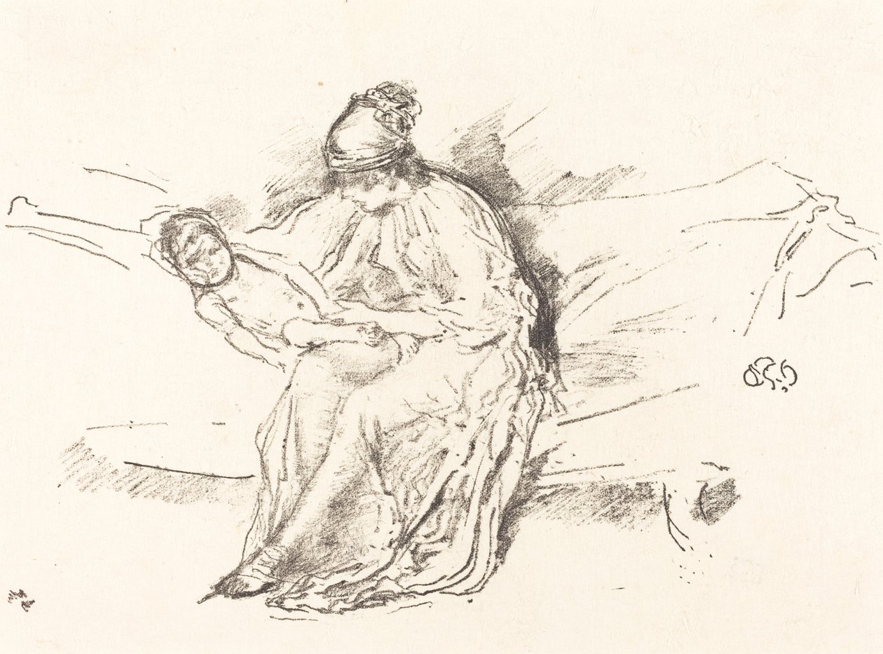 Mother and Child, No. 4, 18911895。 作者 詹姆斯·阿博特·麦克尼尔·惠斯勒