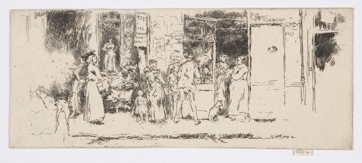 塞纳河街报摊，约 1892-93 年（蚀刻版画；纸上墨迹） 作者 詹姆斯·阿博特·麦克尼尔·惠斯勒