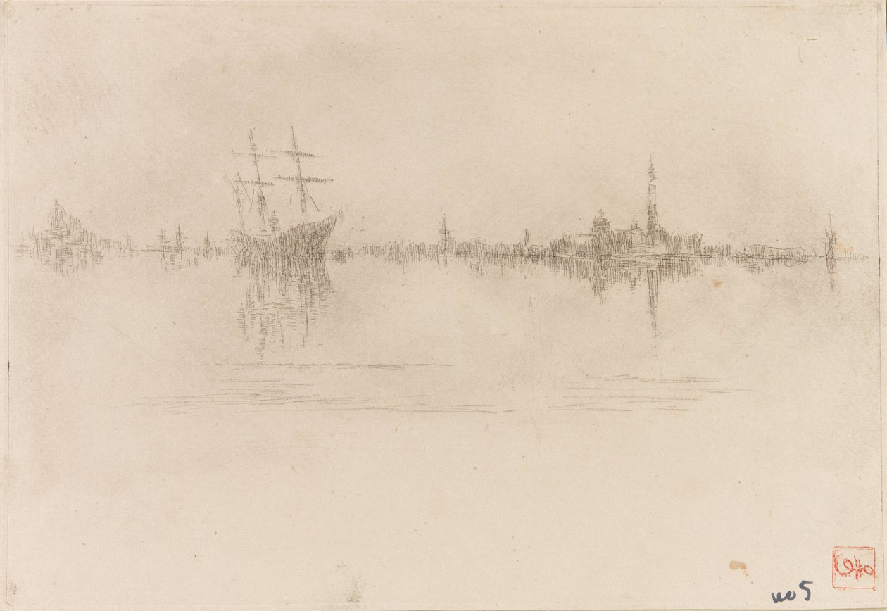 夜曲》，1879-1880。 作者 詹姆斯·阿博特·麦克尼尔·惠斯勒