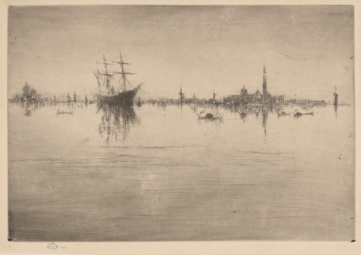夜曲》，1879-1880。 作者 詹姆斯·阿博特·麦克尼尔·惠斯勒
