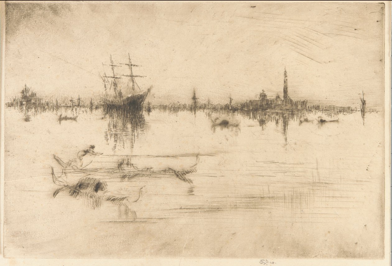 夜曲》，1879-1880。 作者 詹姆斯·阿博特·麦克尼尔·惠斯勒