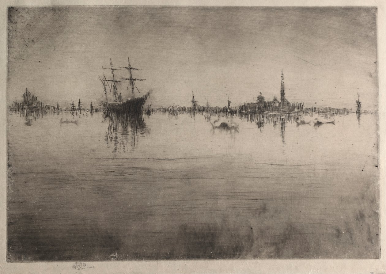 夜曲，1880年。 作者 詹姆斯·阿博特·麦克尼尔·惠斯勒