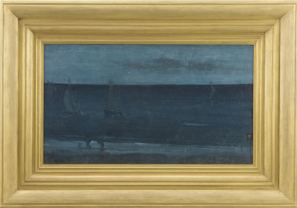 Nocturne：蓝色和银色 - 博格诺，1871-76 作者 詹姆斯·阿博特·麦克尼尔·惠斯勒