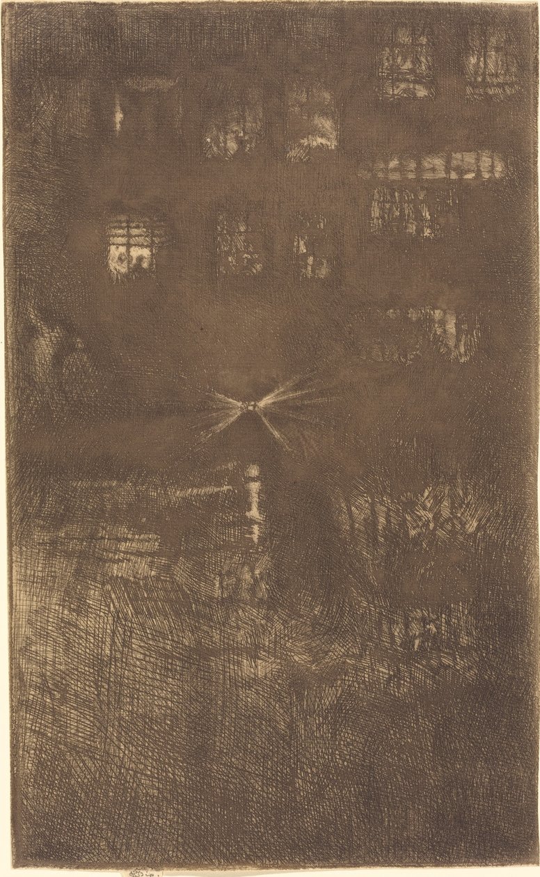 夜曲》：舞厅》，1889年。 作者 詹姆斯·阿博特·麦克尼尔·惠斯勒