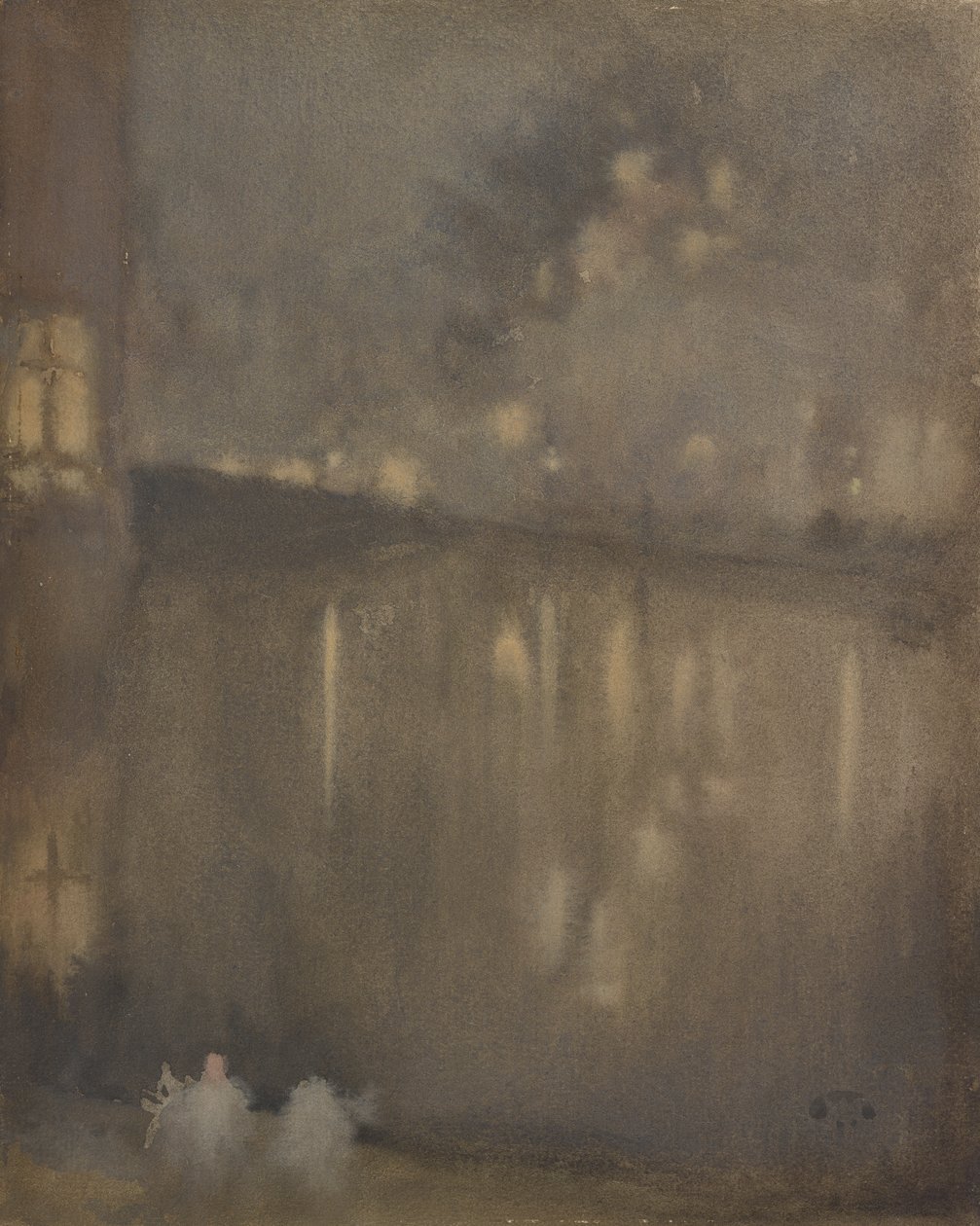 夜曲》：灰色和金色的运河，荷兰，1882年。 作者 詹姆斯·阿博特·麦克尼尔·惠斯勒