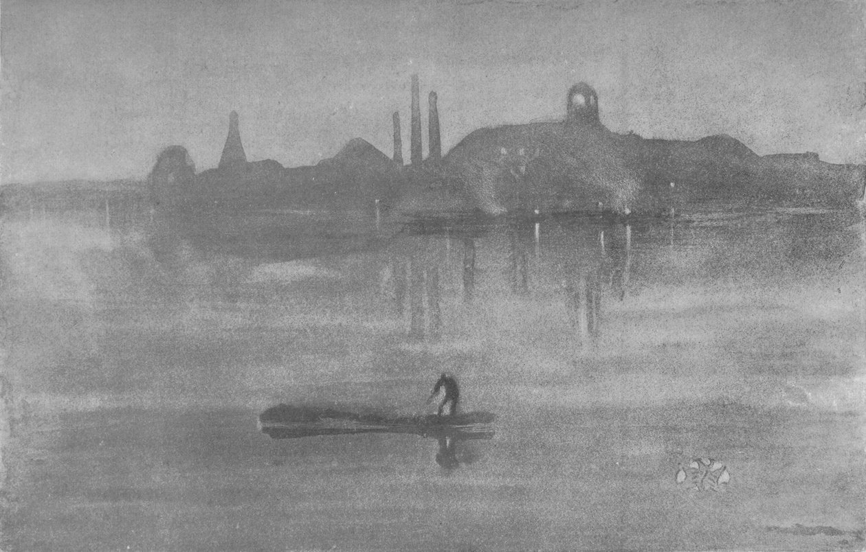夜曲：巴特西的泰晤士河，1878年，1904年 作者 詹姆斯·阿博特·麦克尼尔·惠斯勒