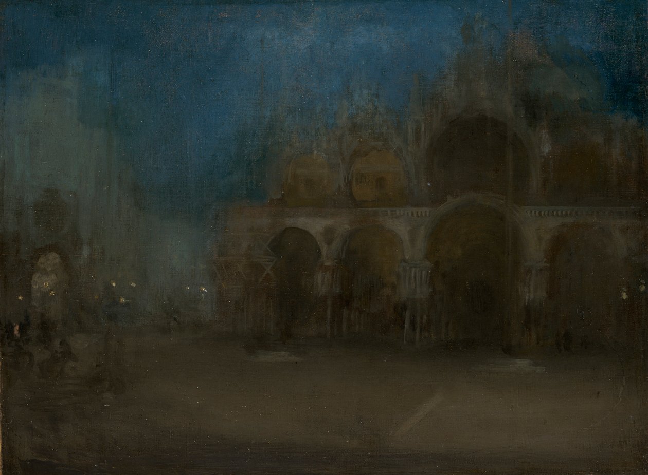 夜曲，蓝色和金色--威尼斯圣马可教堂》，1879-1903年 作者 詹姆斯·阿博特·麦克尼尔·惠斯勒