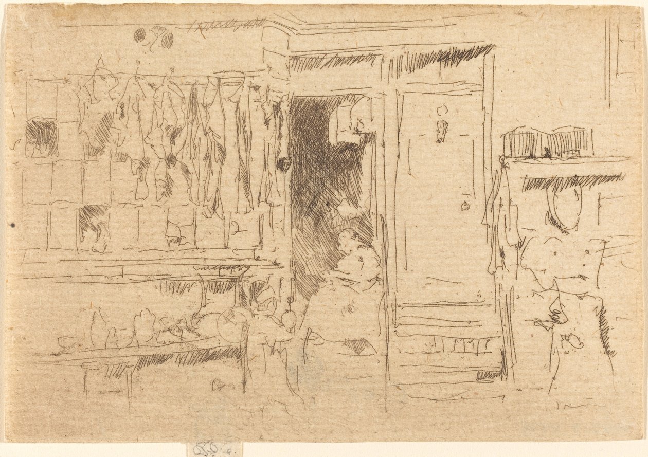 旧衣店，编号I，约1884-1886。 作者 詹姆斯·阿博特·麦克尼尔·惠斯勒