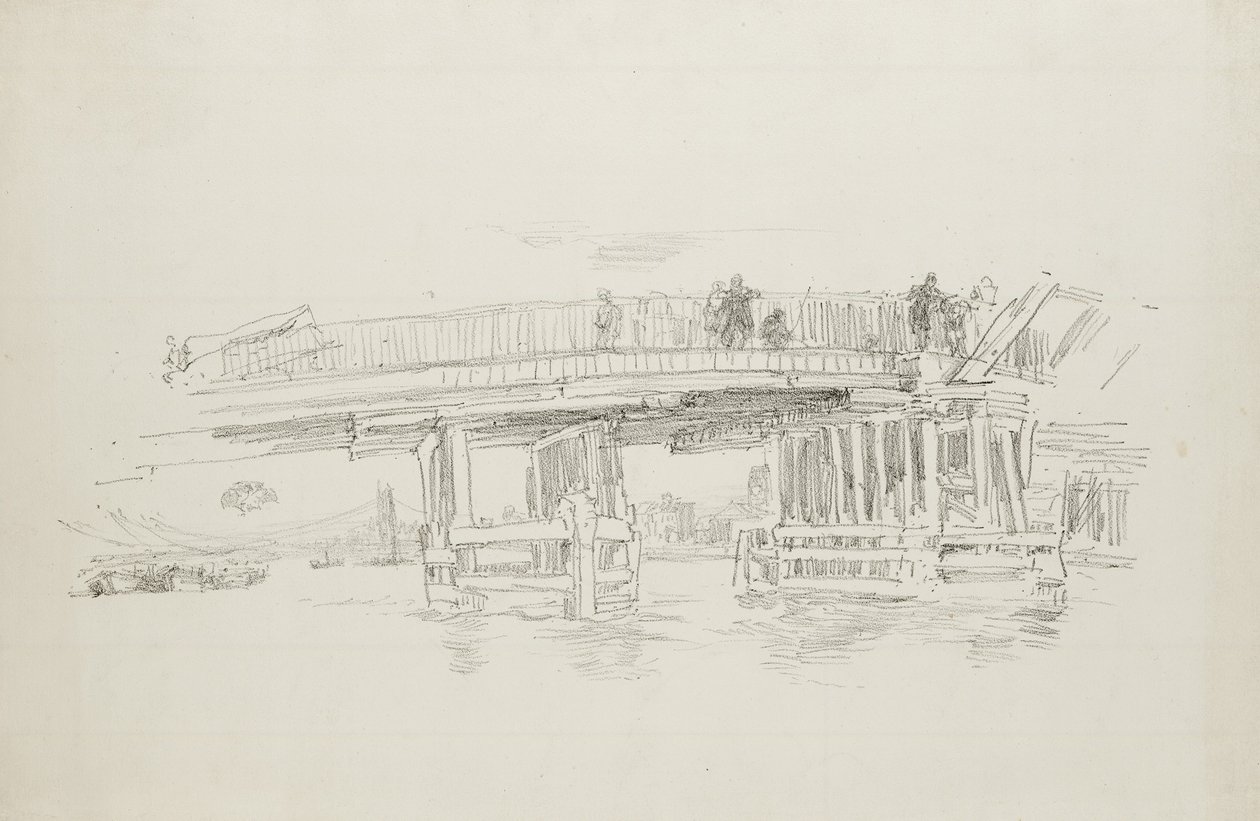 老巴特西桥，1879年，1887年出版 作者 詹姆斯·阿博特·麦克尼尔·惠斯勒