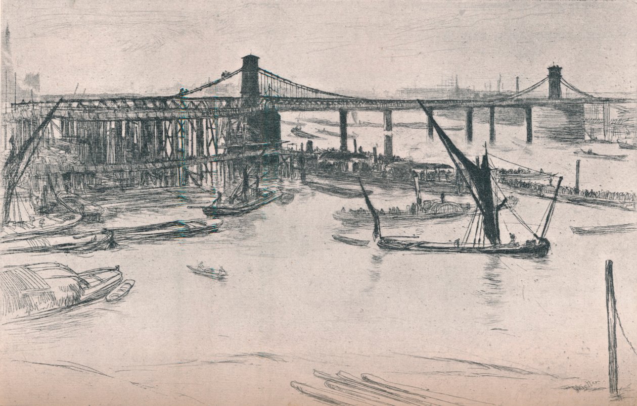 老亨格福德桥，1861年，1903年 作者 詹姆斯·阿博特·麦克尼尔·惠斯勒
