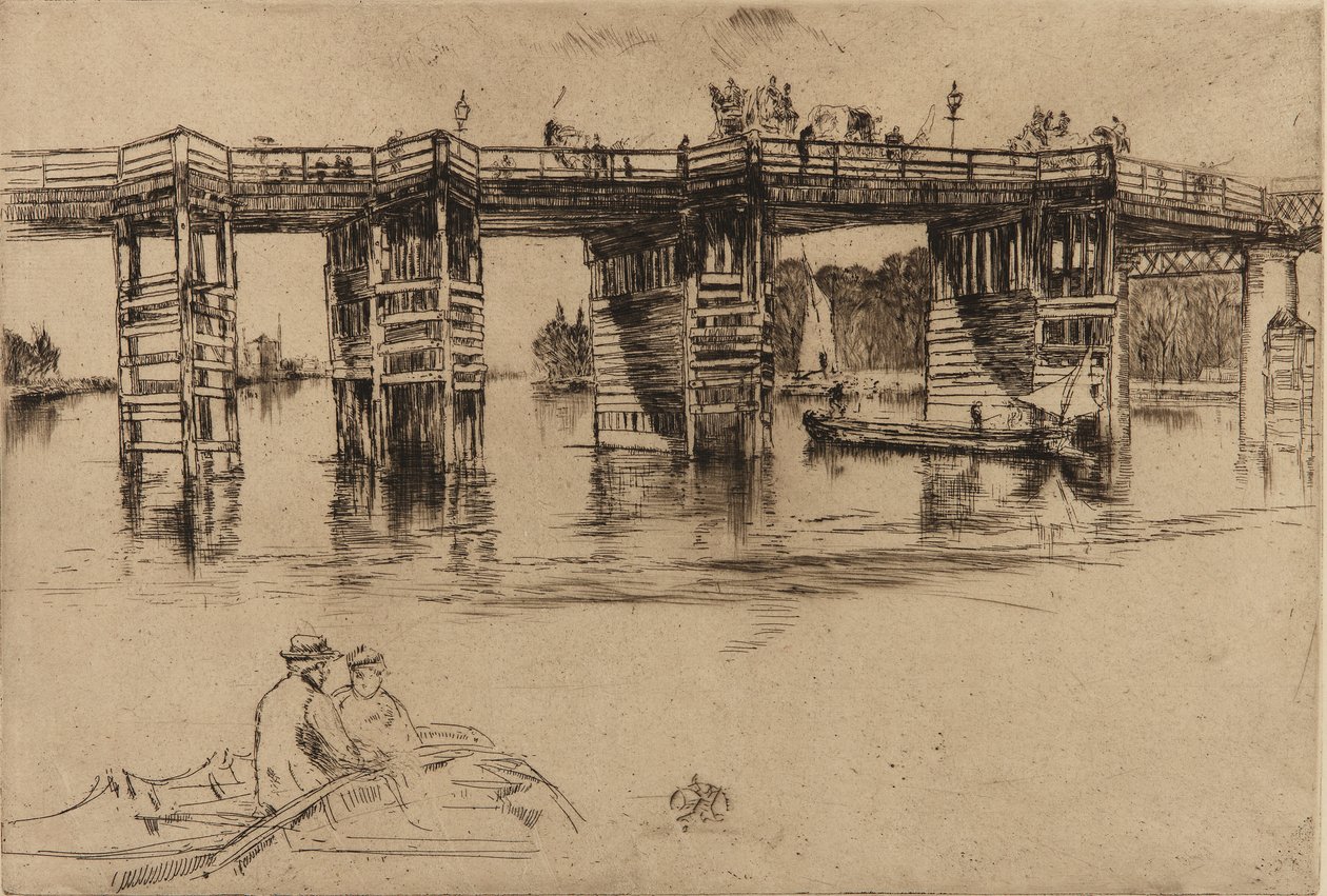 老普特尼桥，1879年。 作者 詹姆斯·阿博特·麦克尼尔·惠斯勒