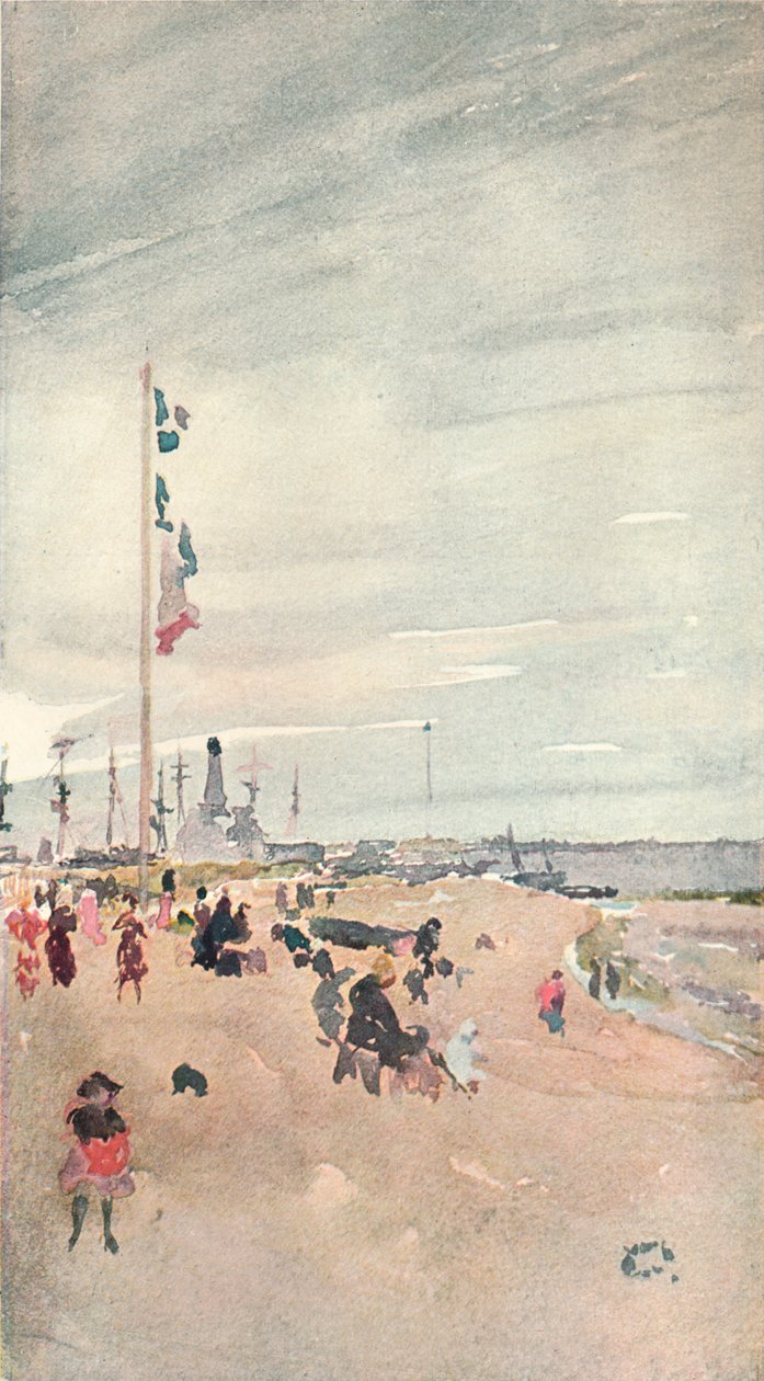 On the Sea-Shore，c1883 1903-1904 作者 詹姆斯·阿博特·麦克尼尔·惠斯勒