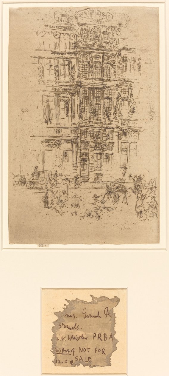 宫殿，布鲁塞尔，1887年。 作者 詹姆斯·阿博特·麦克尼尔·惠斯勒