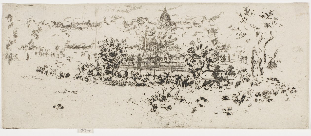 万神殿，卢森堡花园，c.1892-93（纸上蚀刻） 作者 詹姆斯·阿博特·麦克尼尔·惠斯勒