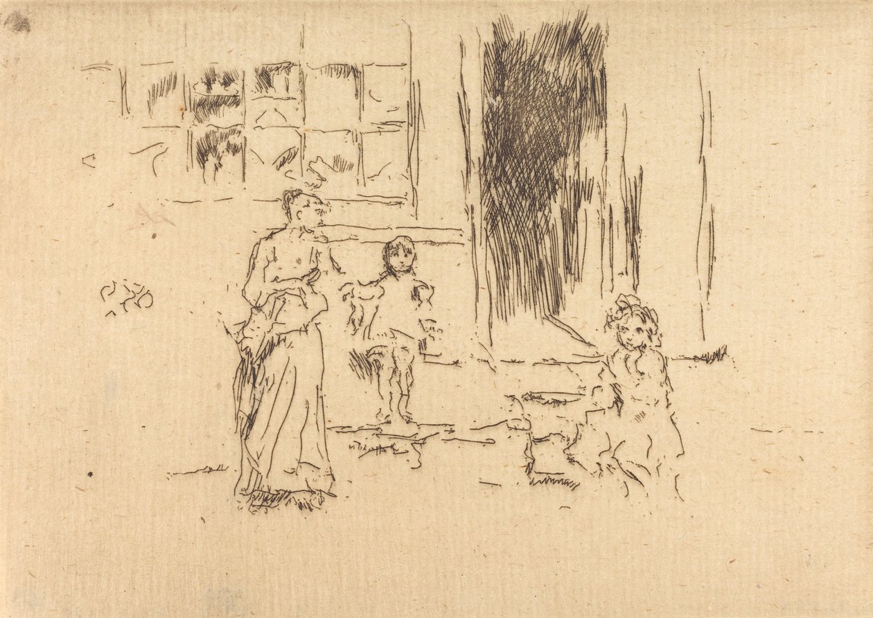 衬衣巷，约1886-1888。 作者 詹姆斯·阿博特·麦克尼尔·惠斯勒