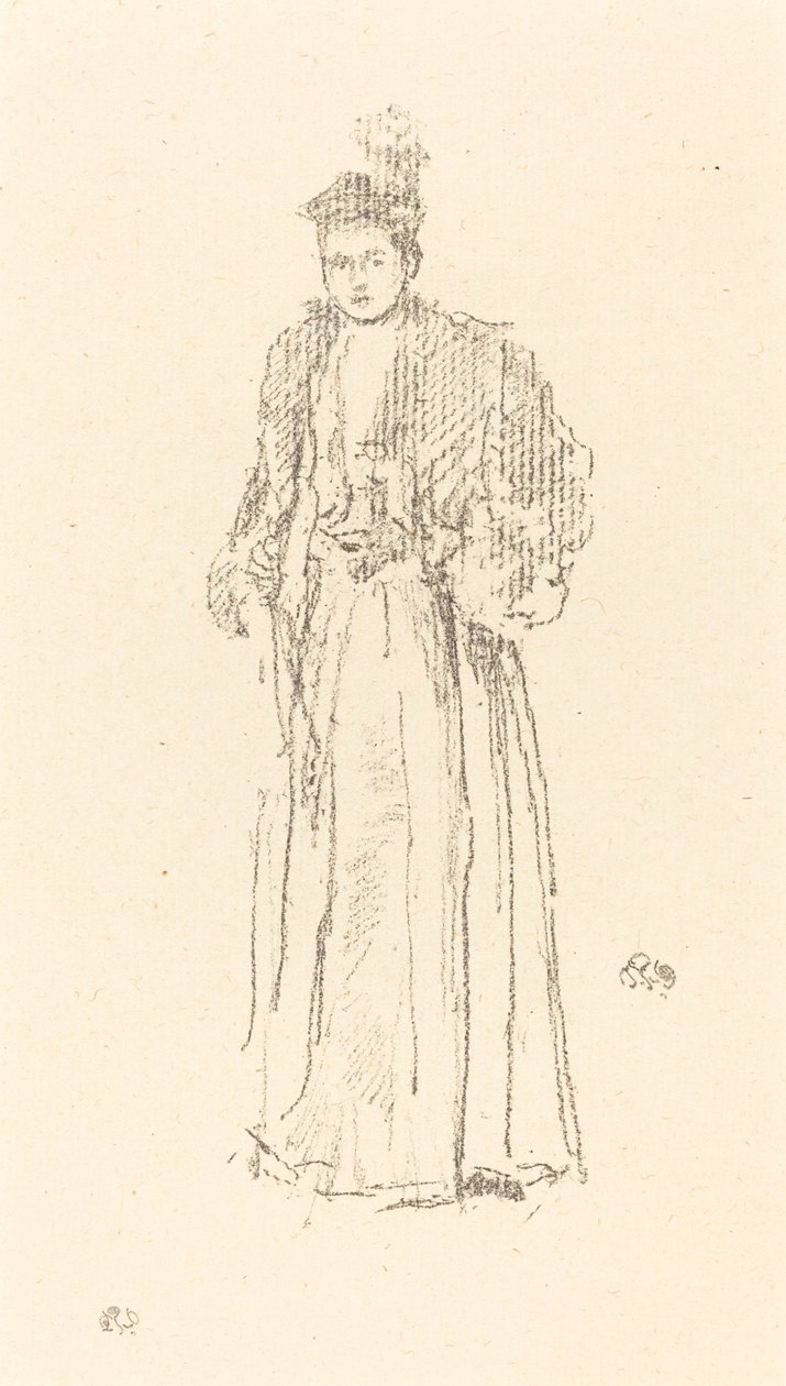 肖像研究：Charlotte R. Williams小姐，1892年。 作者 詹姆斯·阿博特·麦克尼尔·惠斯勒