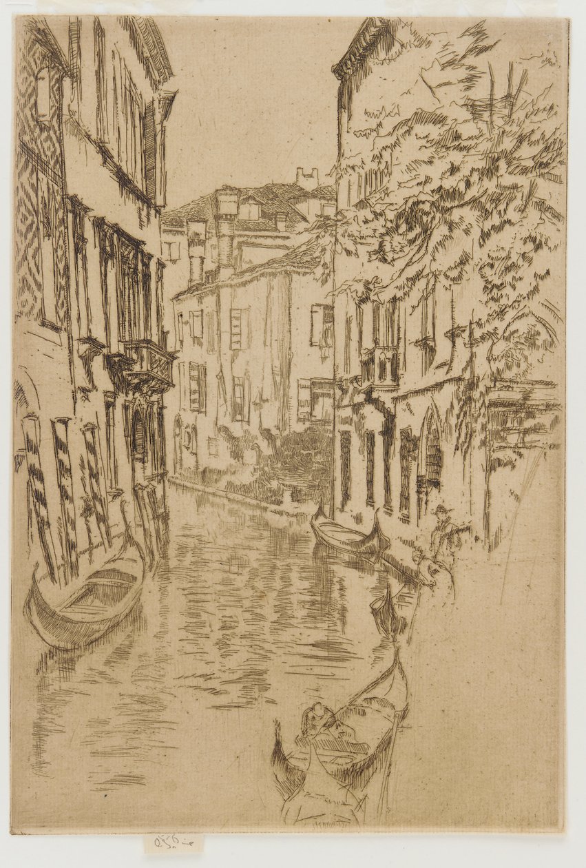 安静的运河，1879-1880。 作者 詹姆斯·阿博特·麦克尼尔·惠斯勒