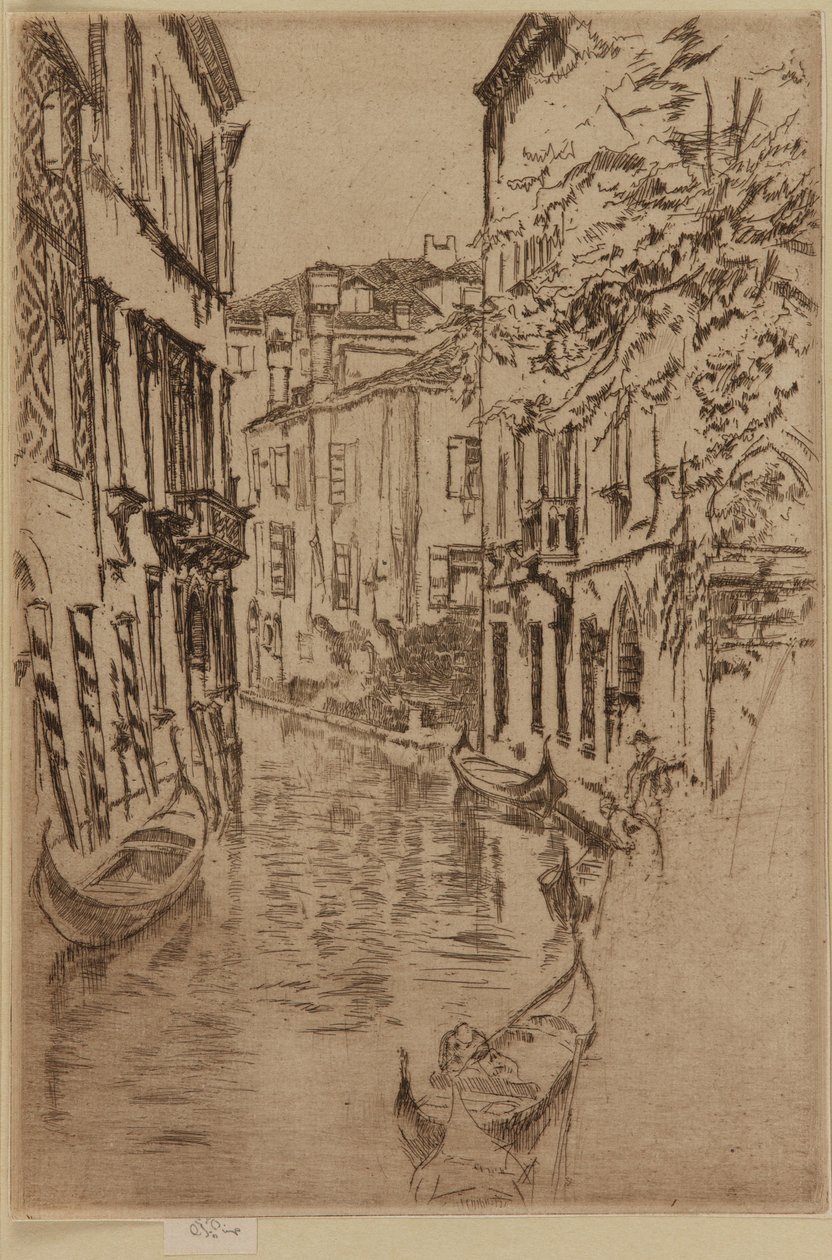 安静的运河，1879-1880。 作者 詹姆斯·阿博特·麦克尼尔·惠斯勒