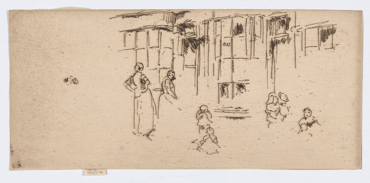抹布店，圣马丁巷，约 1886-88 年（蚀刻版画；纸上墨水） 作者 詹姆斯·阿博特·麦克尼尔·惠斯勒