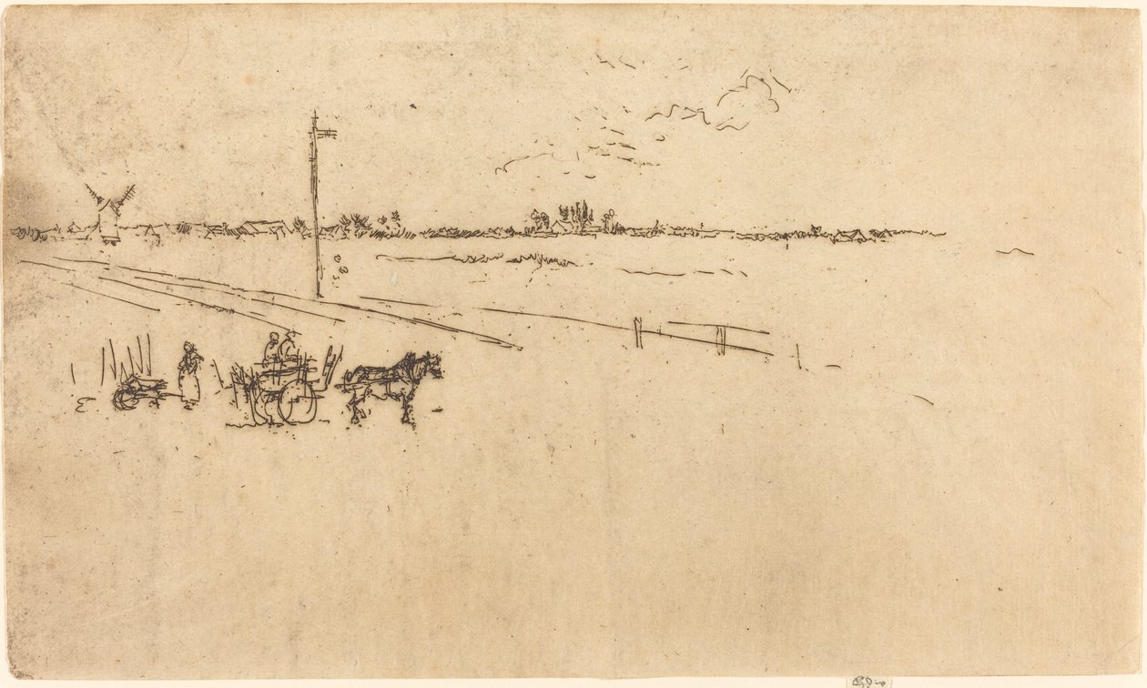 火车站，沃夫，1887年。 作者 詹姆斯·阿博特·麦克尼尔·惠斯勒