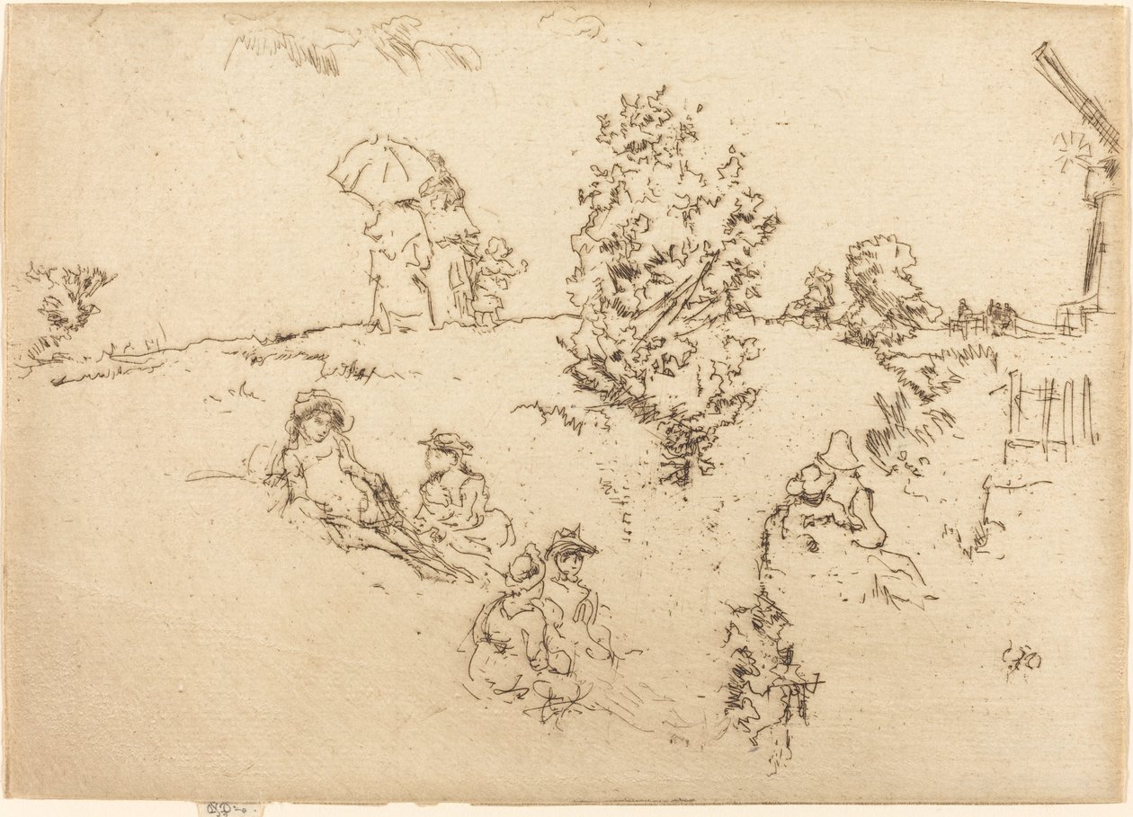 壁垒，桑威奇，约1887年。 作者 詹姆斯·阿博特·麦克尼尔·惠斯勒