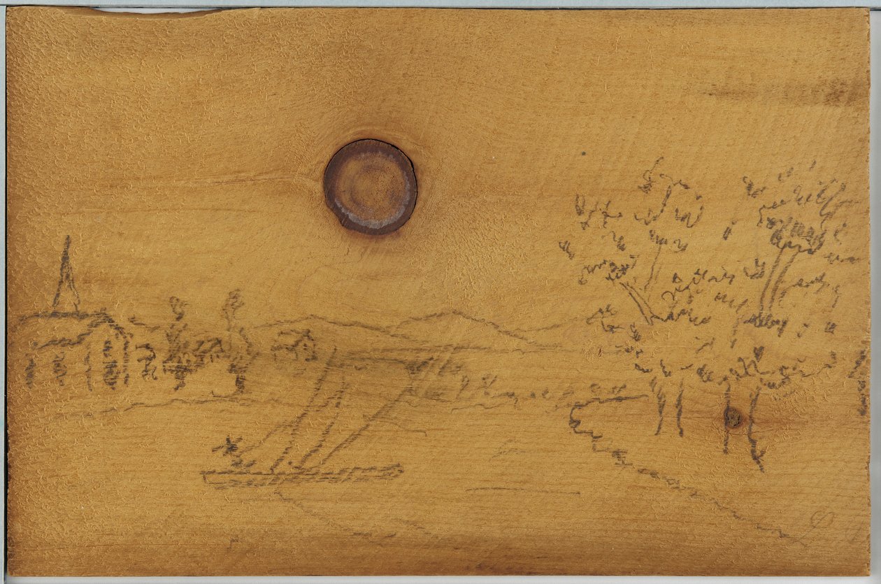 河流景观，1866-1878。 作者 詹姆斯·阿博特·麦克尼尔·惠斯勒