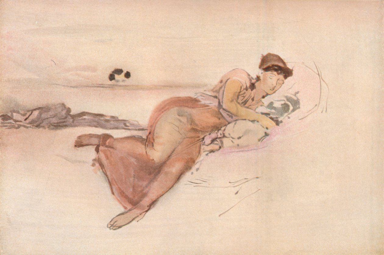 玫瑰和粉红色，母亲午睡，c1875 作者 詹姆斯·阿博特·麦克尼尔·惠斯勒