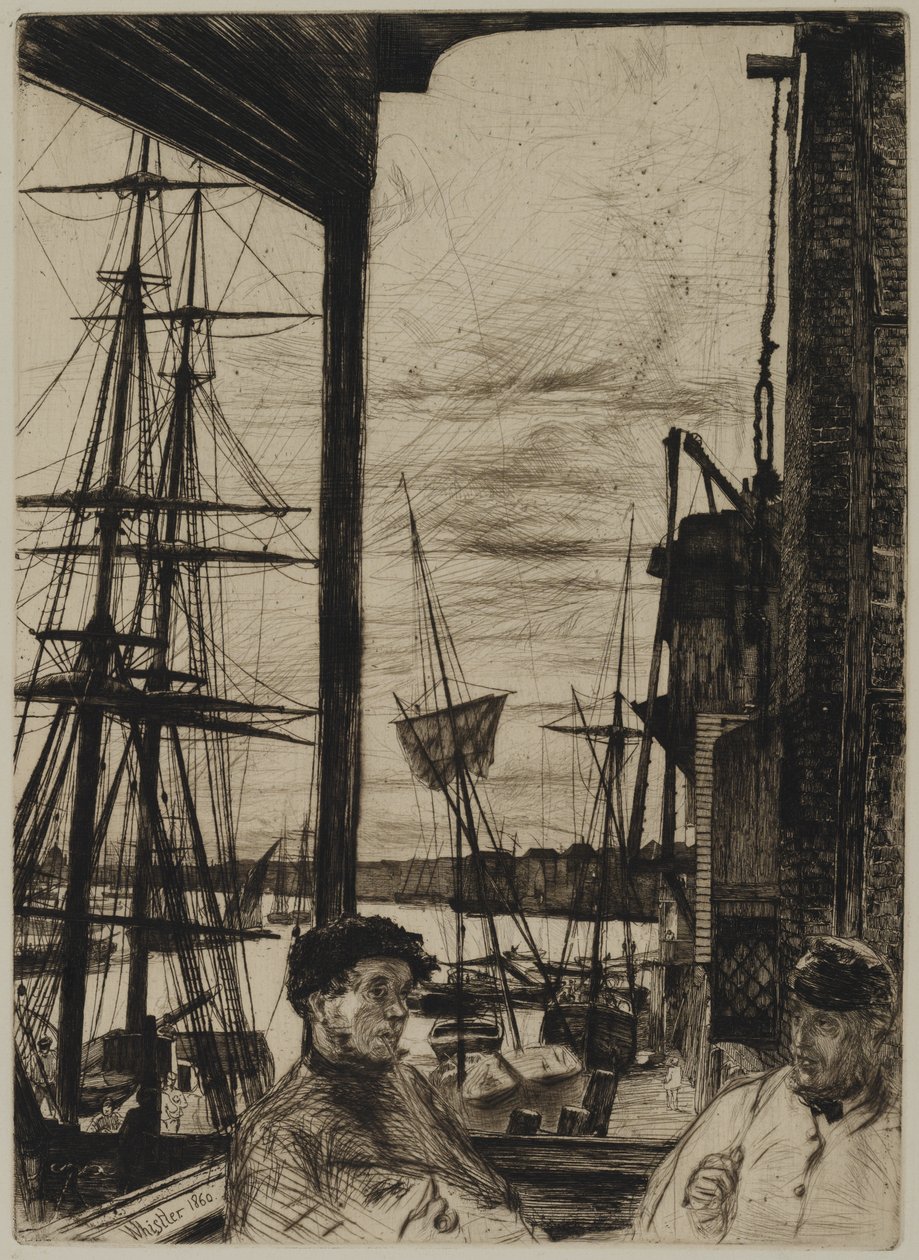 Rotherhithe，1860 作者 詹姆斯·阿博特·麦克尼尔·惠斯勒
