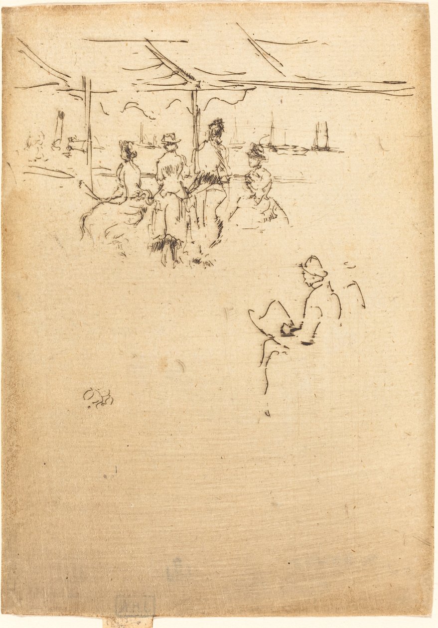 雷德码头，1887年。 作者 詹姆斯·阿博特·麦克尼尔·惠斯勒
