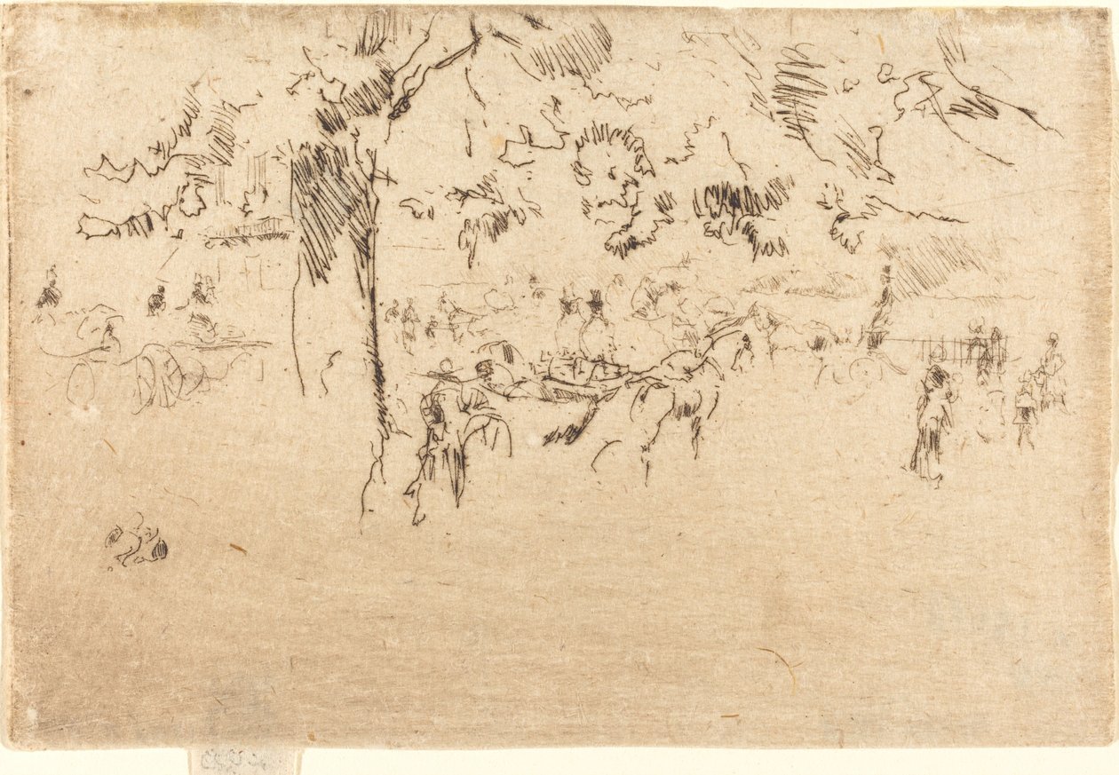 圣詹姆斯公园，约1884-1886年。 作者 詹姆斯·阿博特·麦克尼尔·惠斯勒