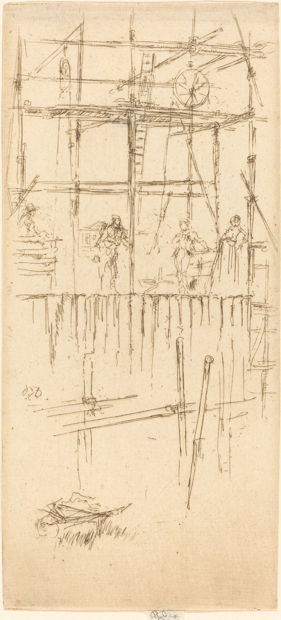 萨沃伊脚手架，约1887年。 作者 詹姆斯·阿博特·麦克尼尔·惠斯勒