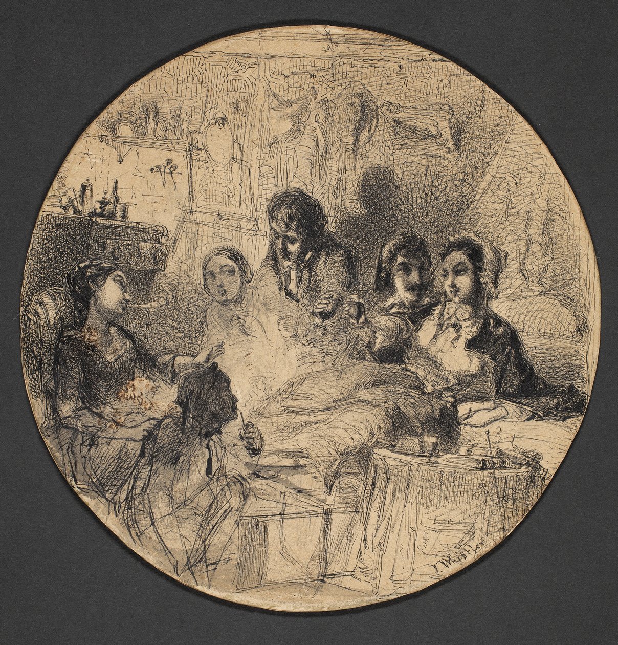 波希米亚生活场景，1855-57年 作者 詹姆斯·阿博特·麦克尼尔·惠斯勒