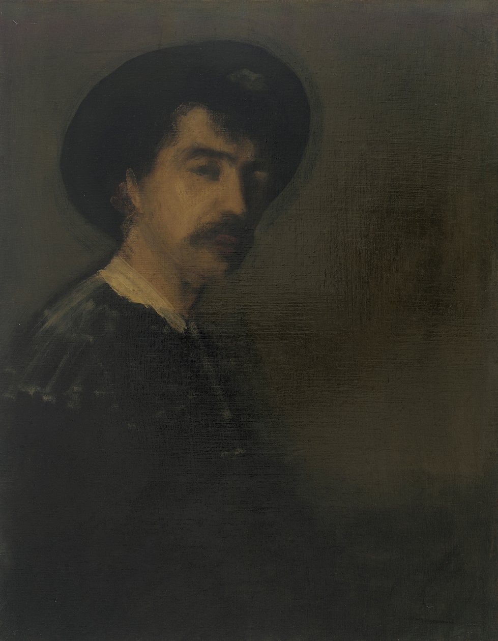 自画像，1870-1875。 作者 詹姆斯·阿博特·麦克尼尔·惠斯勒