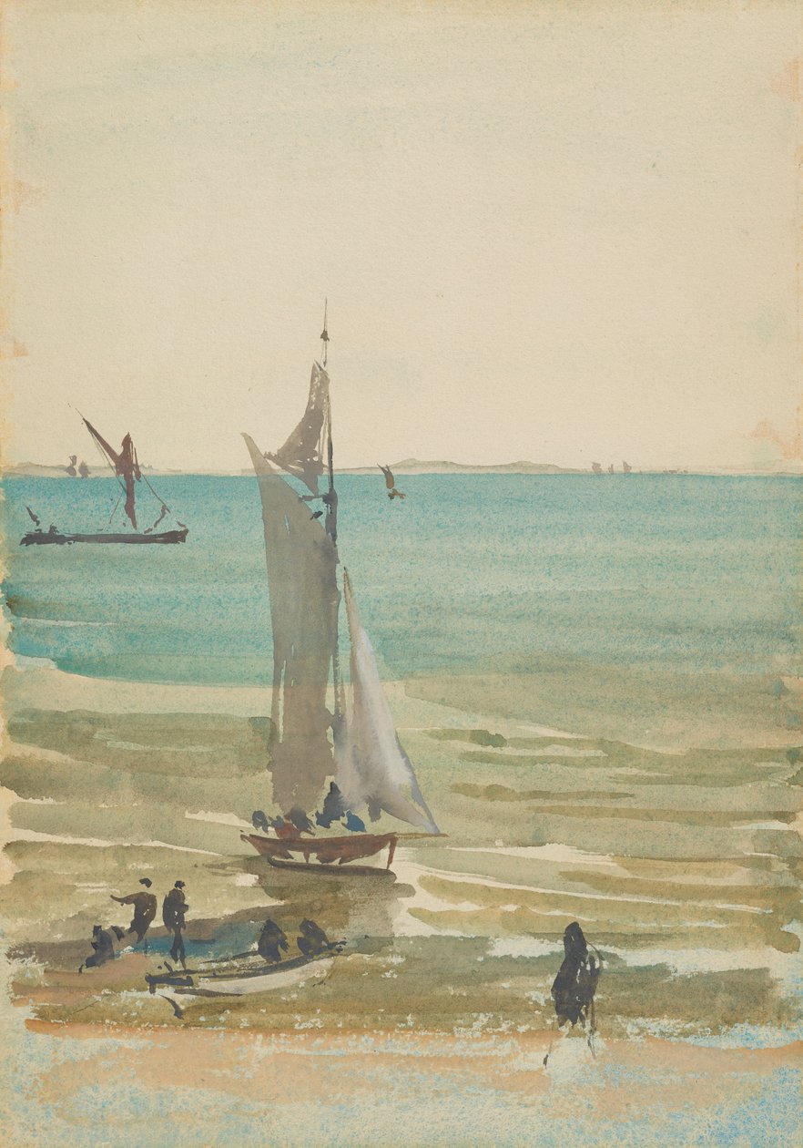 Southend - 欢乐游艇, 1882-1884. 作者 詹姆斯·阿博特·麦克尼尔·惠斯勒