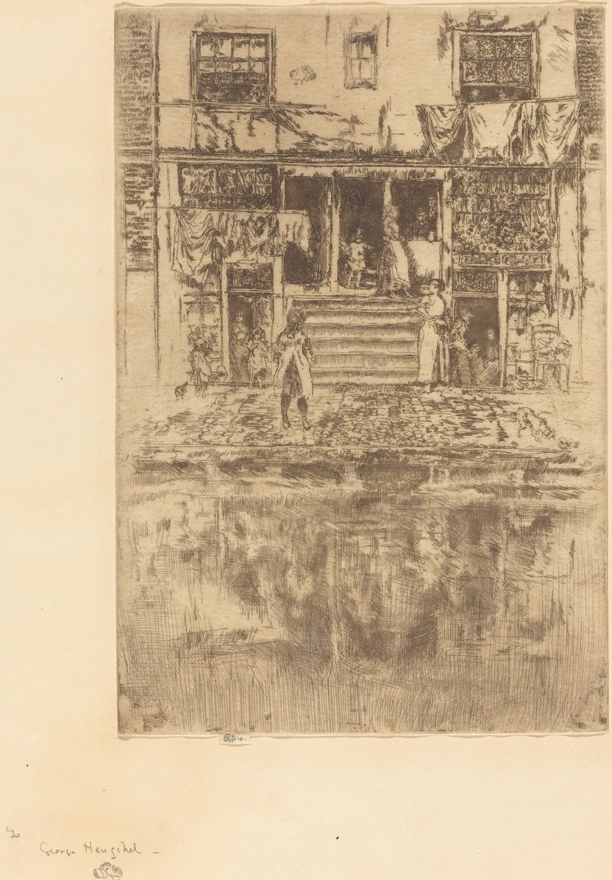 阶梯，阿姆斯特丹，1889年。 作者 詹姆斯·阿博特·麦克尼尔·惠斯勒