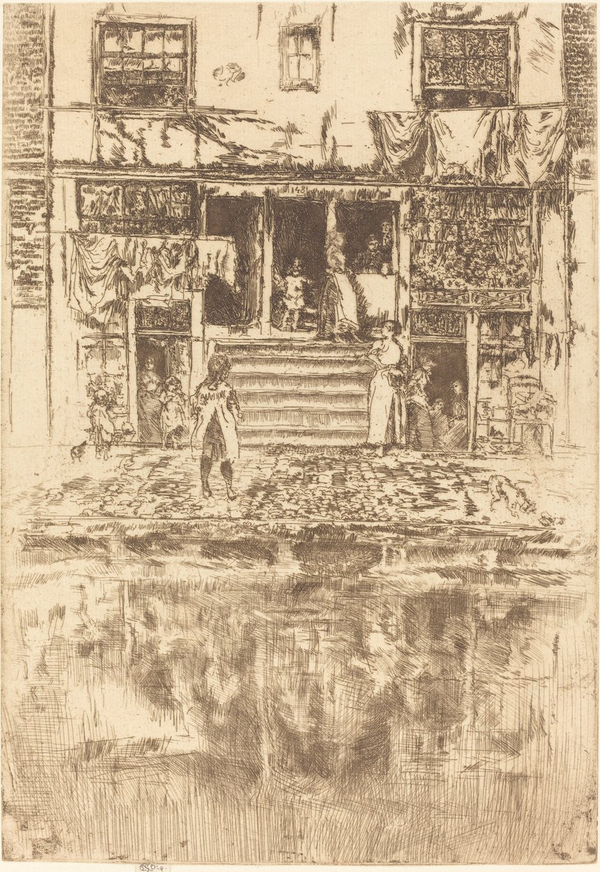 阶梯，阿姆斯特丹，1889年。 作者 詹姆斯·阿博特·麦克尼尔·惠斯勒