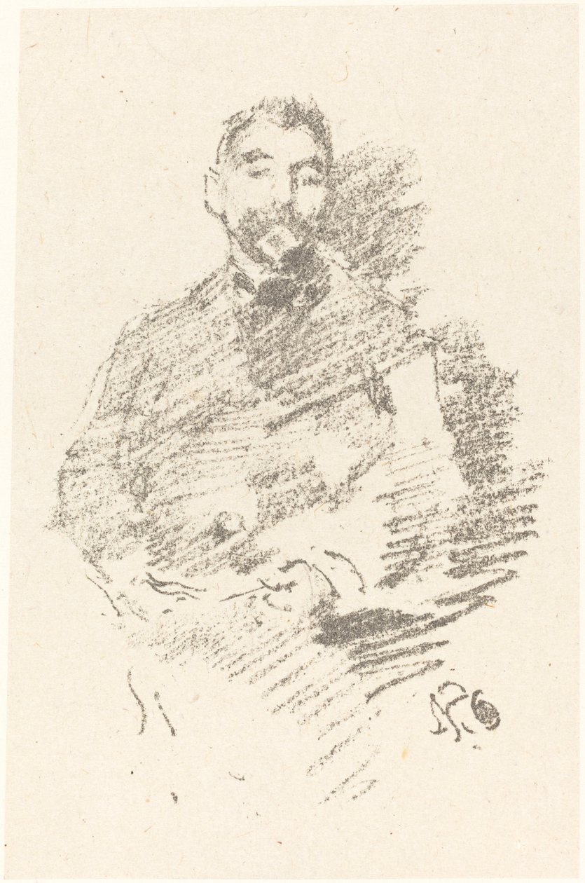 斯特凡-马拉美，1892年。 作者 詹姆斯·阿博特·麦克尼尔·惠斯勒