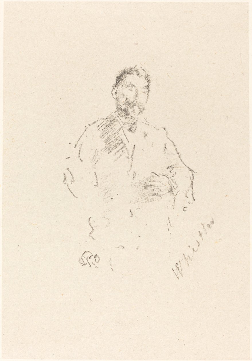 Stéphane Mallarmé，第2号，1892。 作者 詹姆斯·阿博特·麦克尼尔·惠斯勒