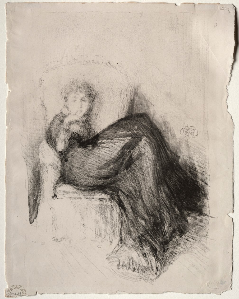 书房-莫德（Maude Seated），1878年。 作者 詹姆斯·阿博特·麦克尼尔·惠斯勒