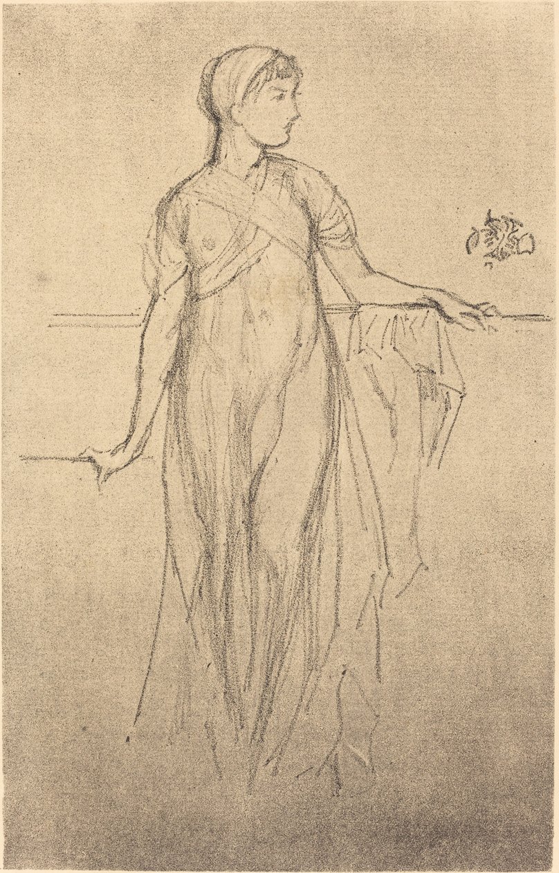 研究，1879年。 作者 詹姆斯·阿博特·麦克尼尔·惠斯勒