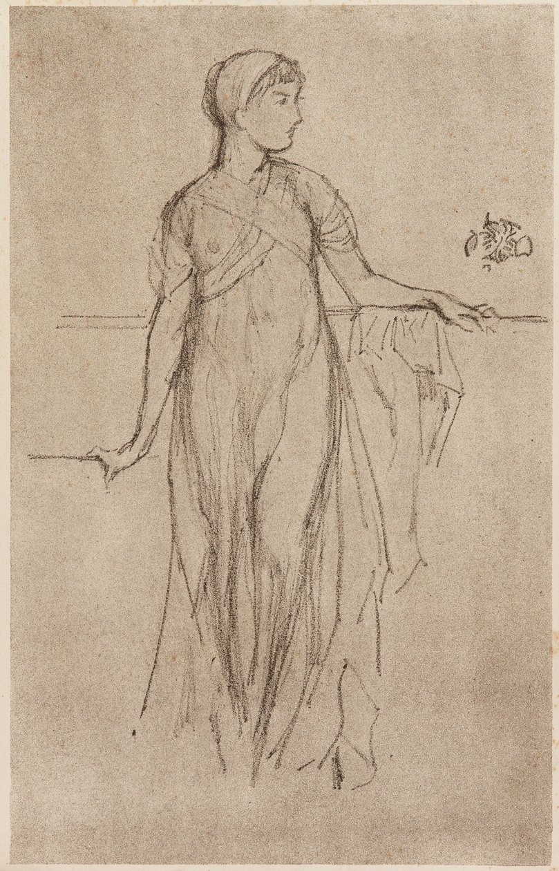 研究，1879年。 作者 詹姆斯·阿博特·麦克尼尔·惠斯勒
