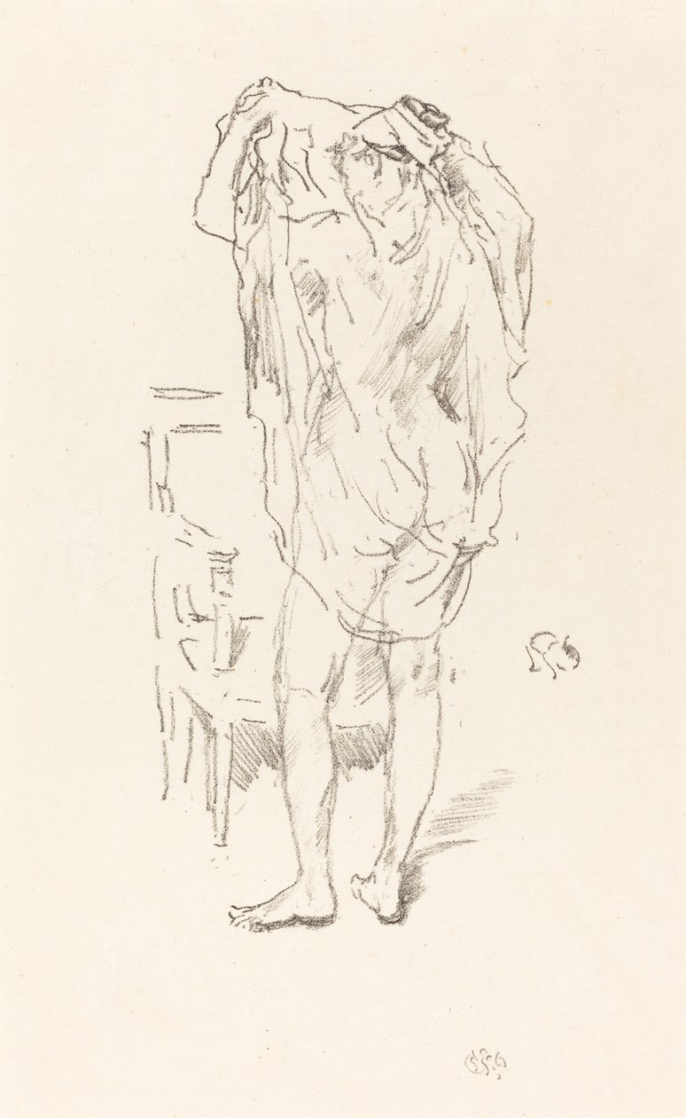 研究，1894年。 作者 詹姆斯·阿博特·麦克尼尔·惠斯勒