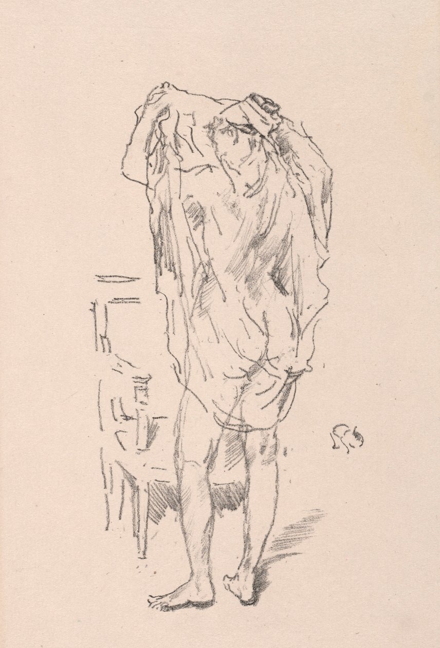 研究，1895年。 作者 詹姆斯·阿博特·麦克尼尔·惠斯勒