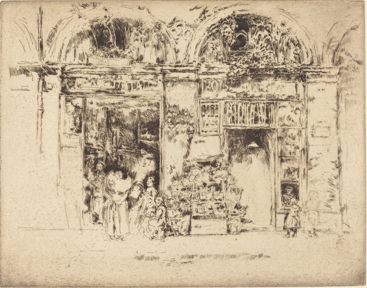 向日葵，美术街，18921893。 作者 詹姆斯·阿博特·麦克尼尔·惠斯勒